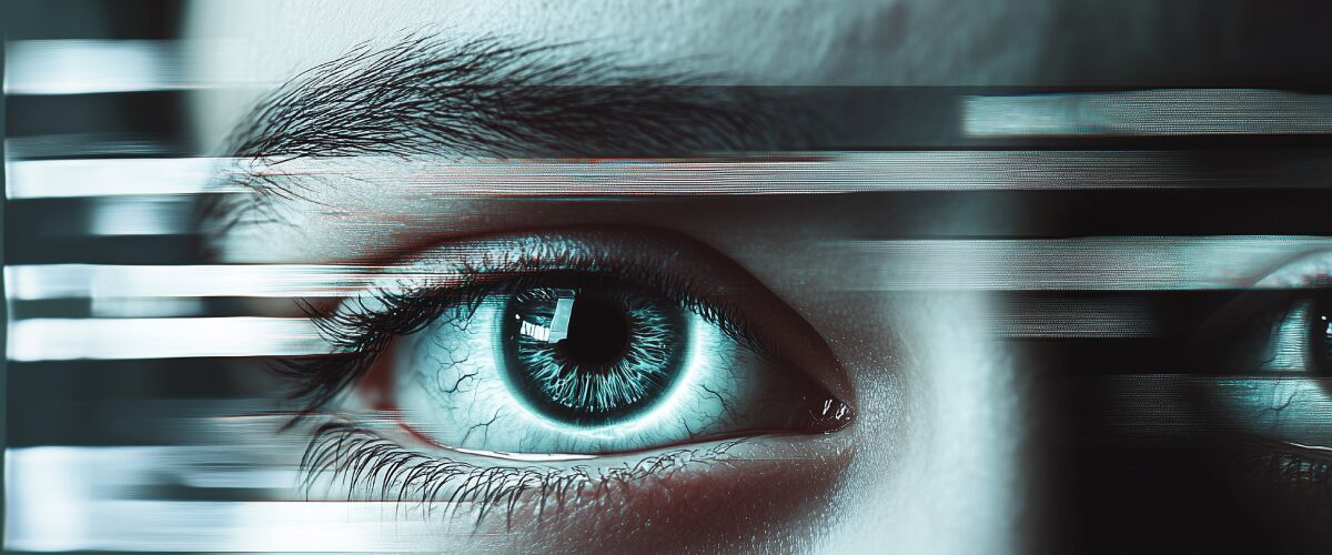 Concept art of an article about Could a Porn Tax be the Next Sin Tax: close-up of a human eye (AI Art)