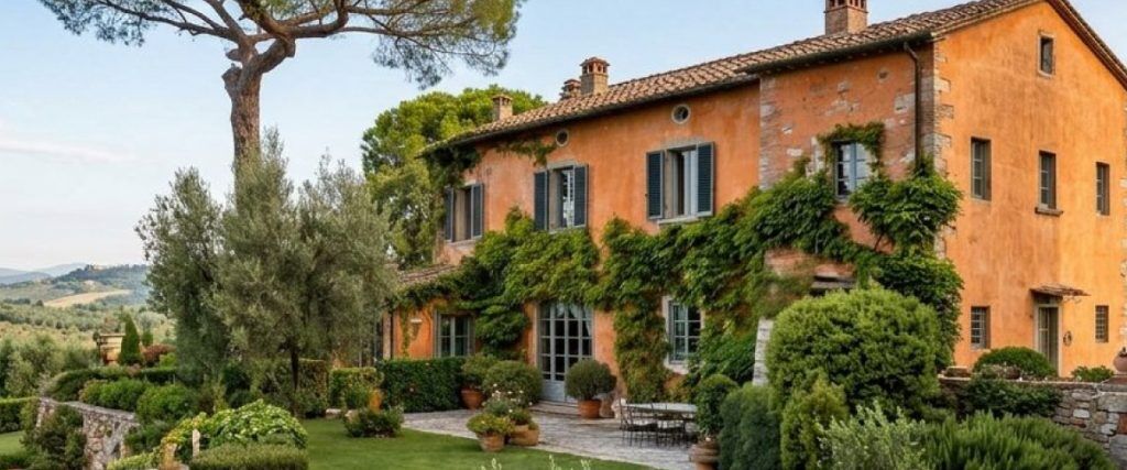 Concept art of an article about What happens to foreign real estate when you pass away: villa in Italy (AI Art)