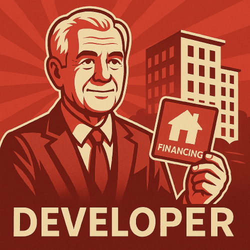 Concept art of a case study on financing