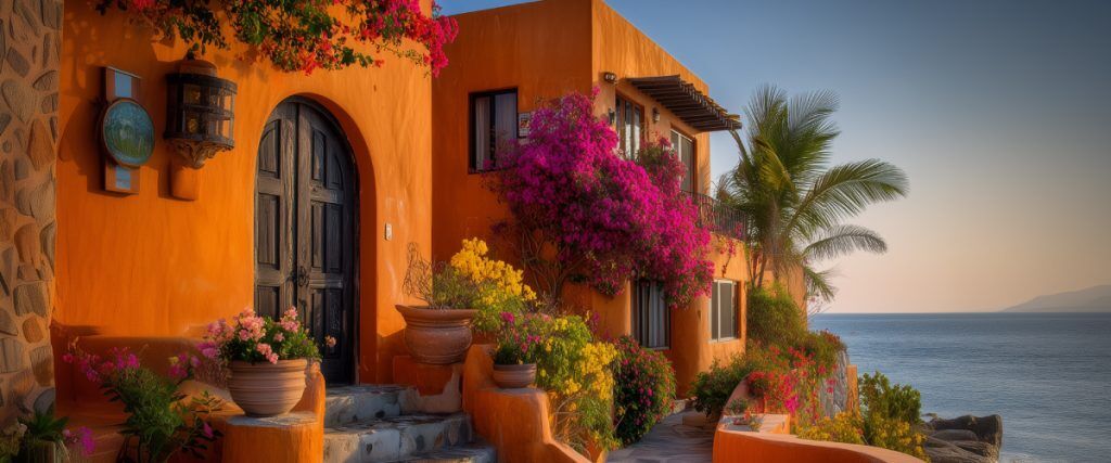 Concept art of an article about the IRA International Investing and Key Mistakes to Avoid: Beautiful real estate in Mexico (AI Art)